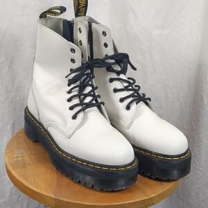White Doc Martens Boots Women's 11
